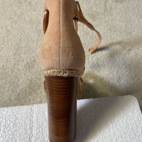 JC JOHN CAMUTO Ankle wrap leather high heels rose gold 6.5 - Picture 4 of 13